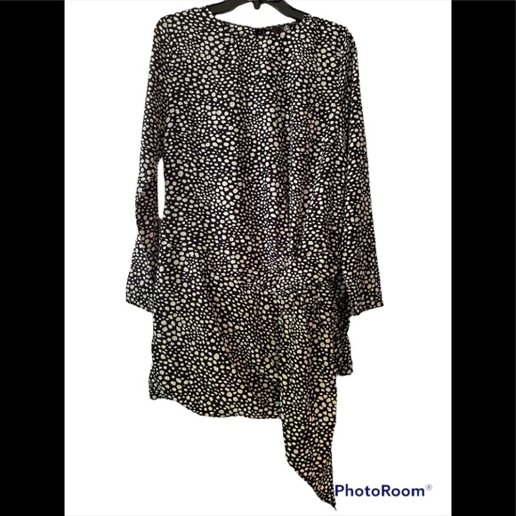 Missguided Long Sleeve Dalmatian Print Dress 8 - Picture 1 of 8